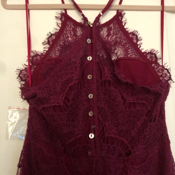 Free People Raspberry Lace Dress - Picture 3 of 5